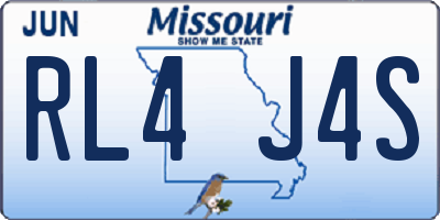 MO license plate RL4J4S