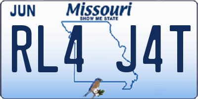 MO license plate RL4J4T