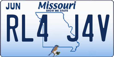 MO license plate RL4J4V