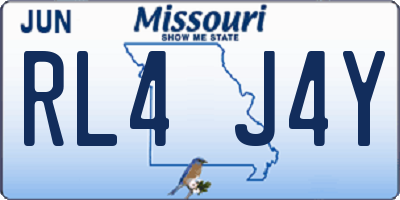 MO license plate RL4J4Y