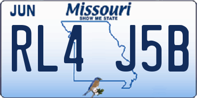 MO license plate RL4J5B