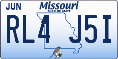 MO license plate RL4J5I