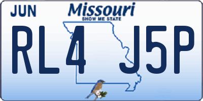 MO license plate RL4J5P