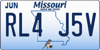 MO license plate RL4J5V