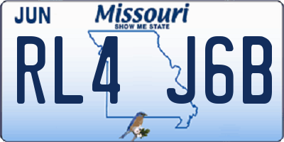 MO license plate RL4J6B