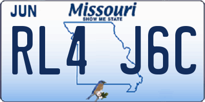 MO license plate RL4J6C