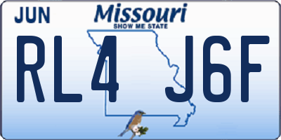 MO license plate RL4J6F