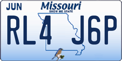 MO license plate RL4J6P