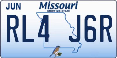 MO license plate RL4J6R