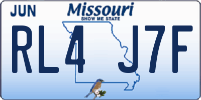 MO license plate RL4J7F