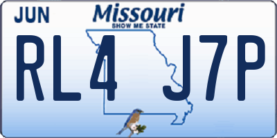 MO license plate RL4J7P