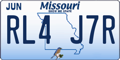 MO license plate RL4J7R