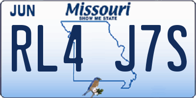 MO license plate RL4J7S