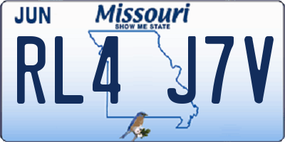 MO license plate RL4J7V