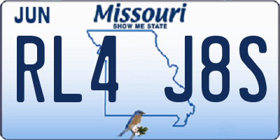 MO license plate RL4J8S