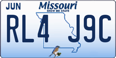 MO license plate RL4J9C