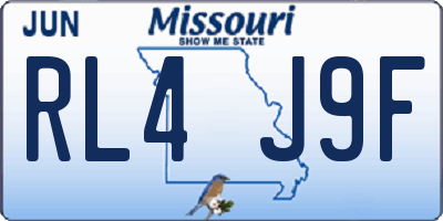 MO license plate RL4J9F