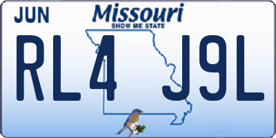 MO license plate RL4J9L