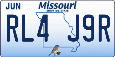 MO license plate RL4J9R