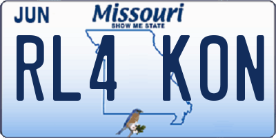 MO license plate RL4K0N