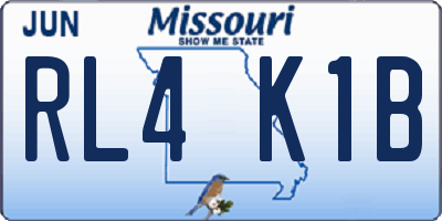 MO license plate RL4K1B