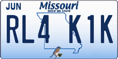 MO license plate RL4K1K