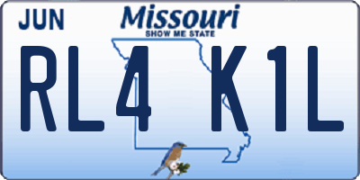 MO license plate RL4K1L