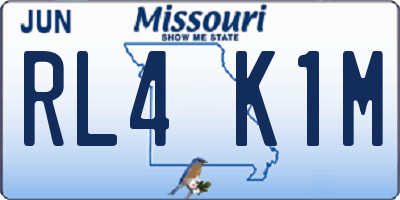 MO license plate RL4K1M