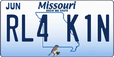 MO license plate RL4K1N