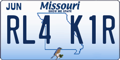 MO license plate RL4K1R
