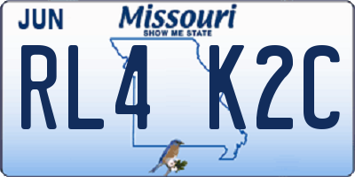 MO license plate RL4K2C