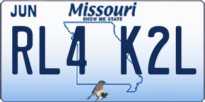 MO license plate RL4K2L