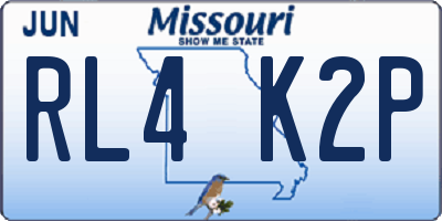 MO license plate RL4K2P