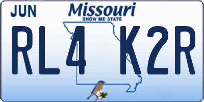 MO license plate RL4K2R
