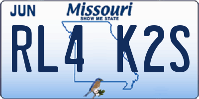 MO license plate RL4K2S