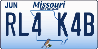 MO license plate RL4K4B
