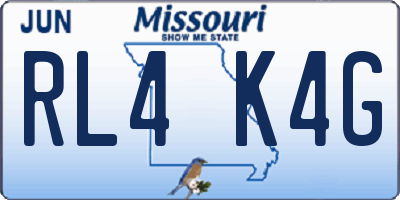 MO license plate RL4K4G
