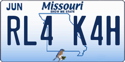 MO license plate RL4K4H