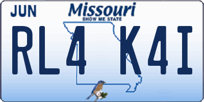 MO license plate RL4K4I