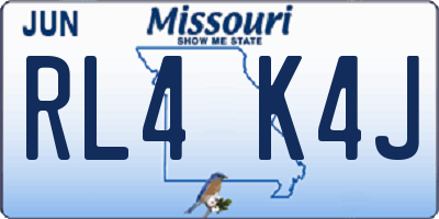 MO license plate RL4K4J
