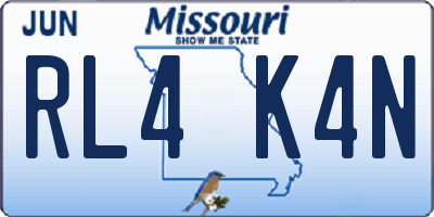 MO license plate RL4K4N