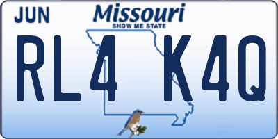 MO license plate RL4K4Q