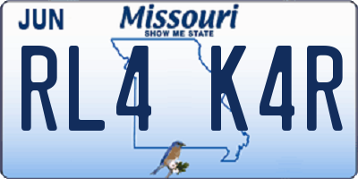 MO license plate RL4K4R