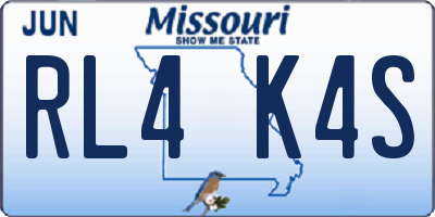 MO license plate RL4K4S