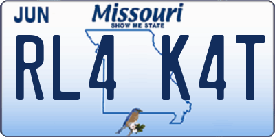 MO license plate RL4K4T