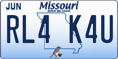 MO license plate RL4K4U