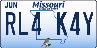 MO license plate RL4K4Y