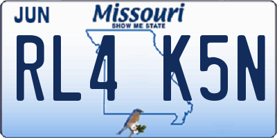 MO license plate RL4K5N