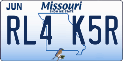 MO license plate RL4K5R