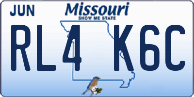 MO license plate RL4K6C